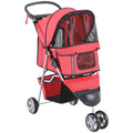 Poussette pour chien PawHut pliable avec frein de stationnement et panier de courses 1